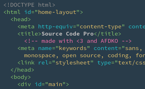 Source Code Pro Font